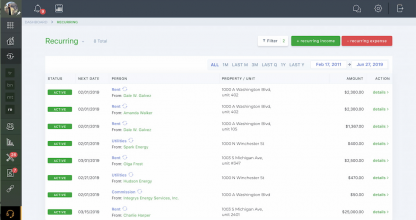 Product UI screenshot of tenantcloud dashboard
