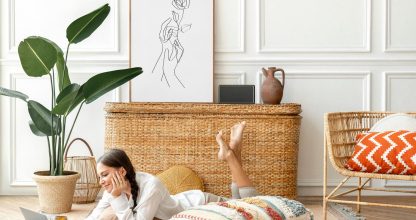Picture frame with bohemian home decor